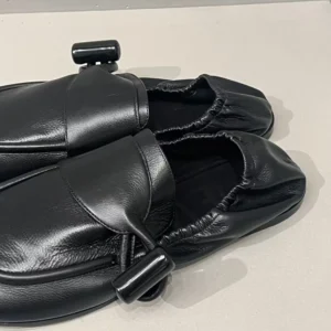 Loewe Women Toggle Loafer in Shiny Smooth Calfskin-Black L815290X20