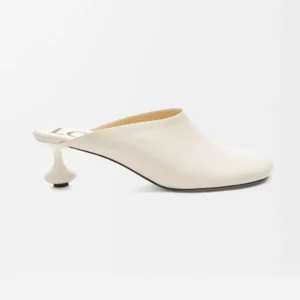 Loewe Women Toy Mule in Goatskin-White L814379X28