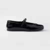 Prada Women Naplak Patent Leather Ballerinas-Black 1F793N