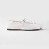 Prada Women Naplak Patent Leather Ballerinas-White 1F793N 9 Prada Women Naplak Patent Leather Ballerinas-White 1F793N