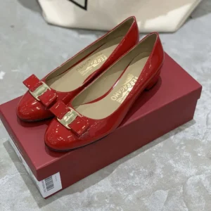 Salvatore Ferragamo Women Vara Pump-Red 01B221591964