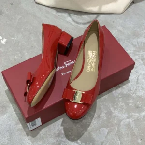 Salvatore Ferragamo Women Vara Pump-Red 01B221591964