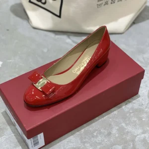 Salvatore Ferragamo Women Vara Pump-Red 01B221591964