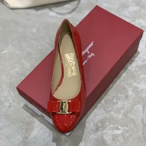 Salvatore Ferragamo Women Vara Pump-Red 01B221591964