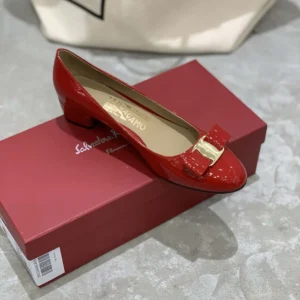 Salvatore Ferragamo Women Vara Pump-Red 01B221591964
