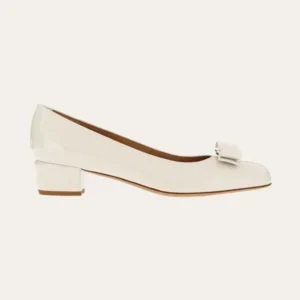 Salvatore Ferragamo Women Vara Pump-White 01B221723350