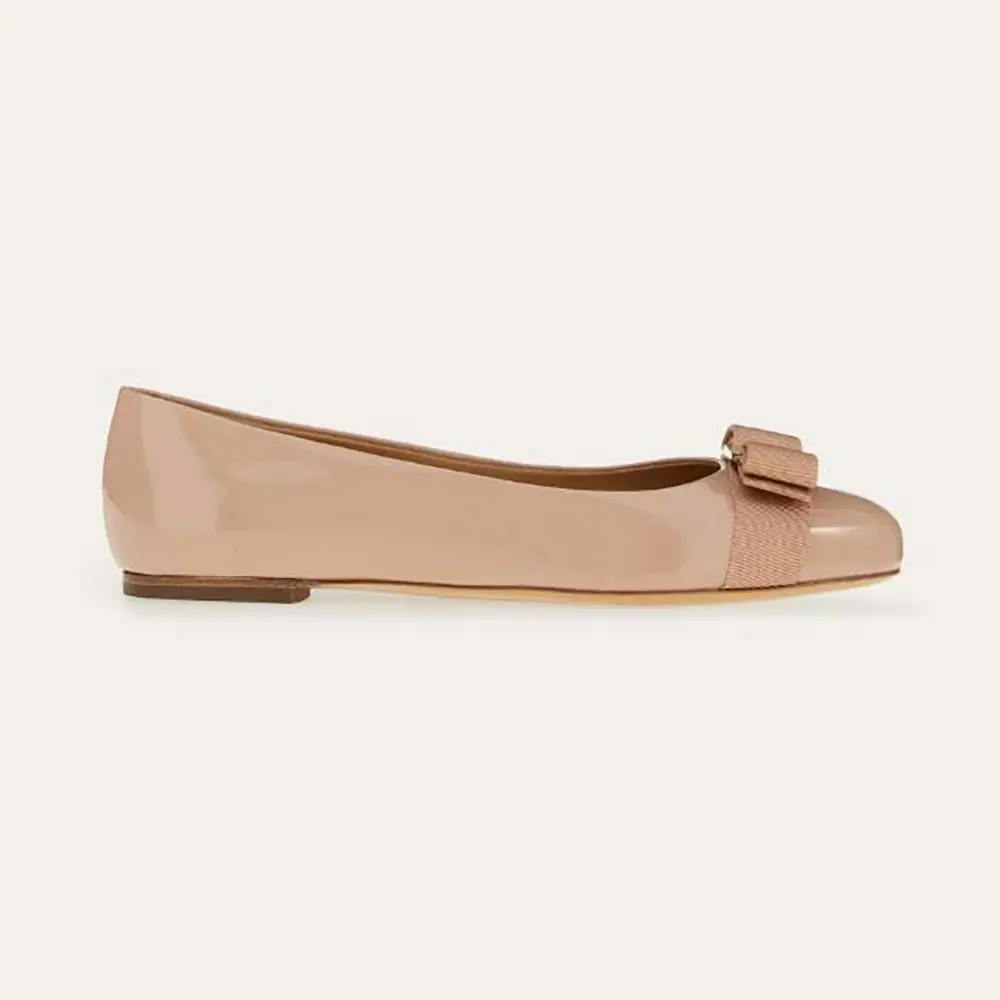 Salvatore Ferragamo Women Varina Ballet Flat-Sandy 01A181
