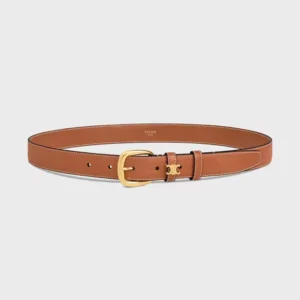 Celine Women Vivienne Belt 25Mm In Natural Calfskin-Tan 45BNN3A78