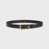 Celine Women Vivienne Belt 25Mm In Taurillon Leather-Black 45BNN3A01