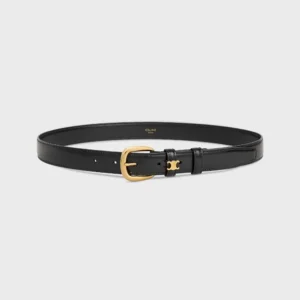 Celine Women Vivienne Belt 25Mm In Taurillon Leather-Black 45BNN3A01