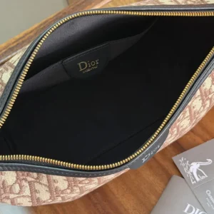Dior Men Jett Pouch Brown Dior Oblique Jacquard 2DBCA612YUS
