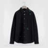 Dior Men Overshirt with Dior Clover Embroidery Black Cotton Twill 683D585A3044