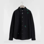 Dior Men Overshirt with Dior Clover Embroidery Black Cotton Twill 683D585A3044