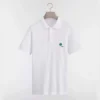 Dior Men Polo Shirt with Dior Clover Embroidery White Cotton Piqué 683J806A3025