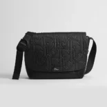 Dior Men Small Dior Jett Messenger Bag with Flap Black Dior Gravity Leather