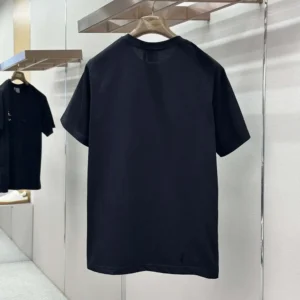 Dior Men T-Shirt with Dior Secret Garden Motif Relaxed Fit Black Cotton Jersey