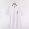 Dior Men T-Shirt with Dior Secret Garden Motif Relaxed Fit White Cotton Jersey