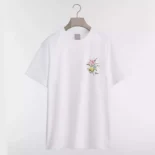 Dior Men T-Shirt with Dior Secret Garden Motif Relaxed Fit White Cotton Jersey
