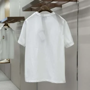 Dior Men T-Shirt with Dior Secret Garden Motif Relaxed Fit White Cotton Jersey