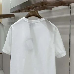 Dior Men T-Shirt with Dior Secret Garden Motif Relaxed Fit White Cotton Jersey