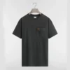 Dior Men T-Shirt with Embroidery Relaxed Fit Black and White Cotton Jersey 693J661A3282