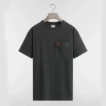 Dior Men T-Shirt with Embroidery Relaxed Fit Black and White Cotton Jersey 693J661A3282