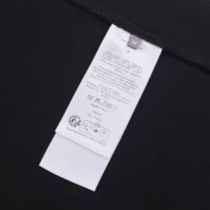 Dior Men T-Shirt with Embroidery Relaxed Fit Black and White Cotton Jersey 693J661A3282