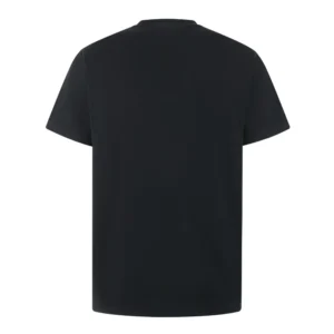 Dior Men T-Shirt with Embroidery Relaxed Fit Black and White Cotton Jersey 693J661A3282