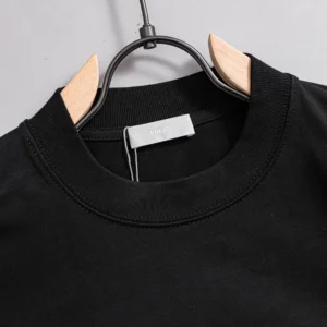 Dior Men T-Shirt with Pocket Relaxed Fit Gray Cotton Jersey 683J696F3036