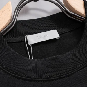 Dior Men T-Shirt with Pocket Relaxed Fit Gray Cotton Jersey 683J696F3036