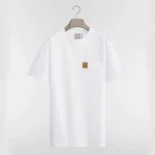 Dior Men T-Shirt with Pocket Relaxed Fit White Cotton Jersey 683J696G3036