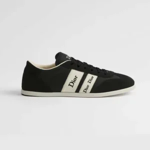 Dior Unisex Ribbon Sneaker Black Suede Calfskin and Technical Fabric KCK554TFS