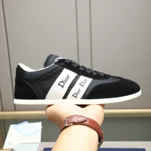 Dior Unisex Ribbon Sneaker Black Suede Calfskin and Technical Fabric KCK554TFS