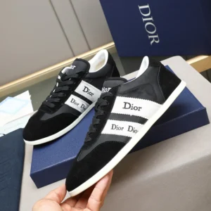 Dior Unisex Ribbon Sneaker Black Suede Calfskin and Technical Fabric KCK554TFS