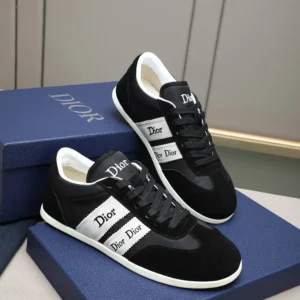 Dior Unisex Ribbon Sneaker Black Suede Calfskin and Technical Fabric KCK554TFS