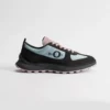 Dior Unisex Squash Sneaker Gray and Pink Suede Calfskin with Light Blue Technical Fabric