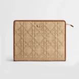 Dior Women 30 Montaigne Dea Pouch Natural Cannage Raffia S2107UMRN