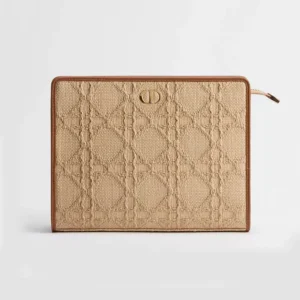 Dior Women 30 Montaigne Dea Pouch Natural Cannage Raffia S2107UMRN