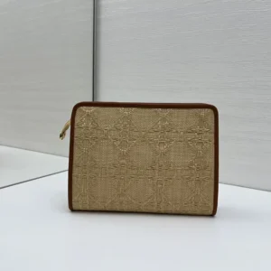 Dior Women 30 Montaigne Dea Pouch Natural Cannage Raffia S2107UMRN