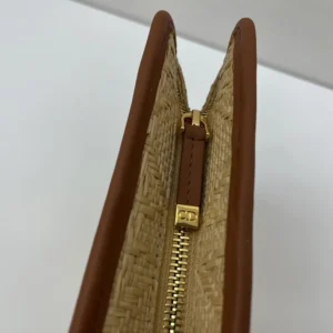 Dior Women 30 Montaigne Dea Pouch Natural Cannage Raffia S2107UMRN