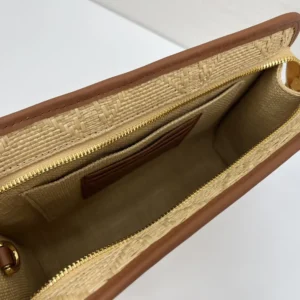 Dior Women 30 Montaigne Dea Pouch Natural Cannage Raffia S2107UMRN