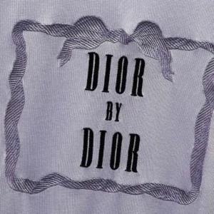 Dior Women Book Cover Short-Sleeved Sweater Lilas Silk Knit 644S24E6C45