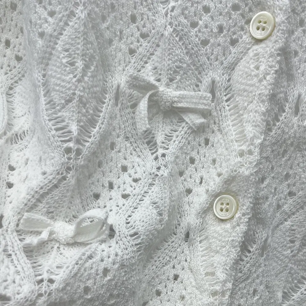 Dior Women Dioriviera Embroidered Cardigan Ecru Openwork Cotton Knit 644G20B7888 7 Dior Women Dioriviera Embroidered Cardigan Ecru Openwork Cotton Knit 644G20B7888