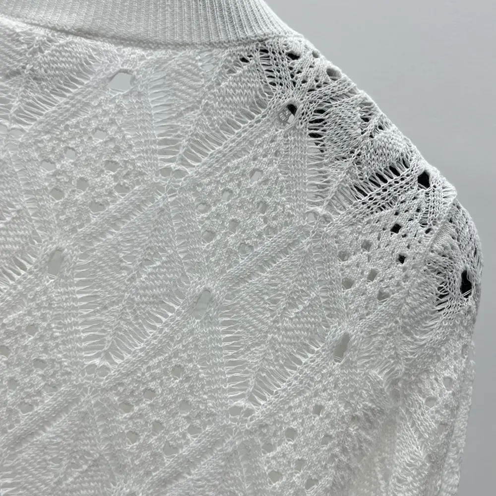 Dior Women Dioriviera Embroidered Cardigan Ecru Openwork Cotton Knit 644G20B7888 9 Dior Women Dioriviera Embroidered Cardigan Ecru Openwork Cotton Knit 644G20B7888
