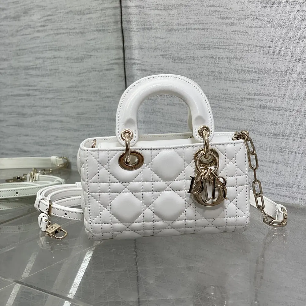 Dior Women Lady D-Joy Micro Bag Latte Cannage Lambskin S0910ONGE 3 Dior Women Lady D-Joy Micro Bag Latte Cannage Lambskin S0910ONGE - Image 3