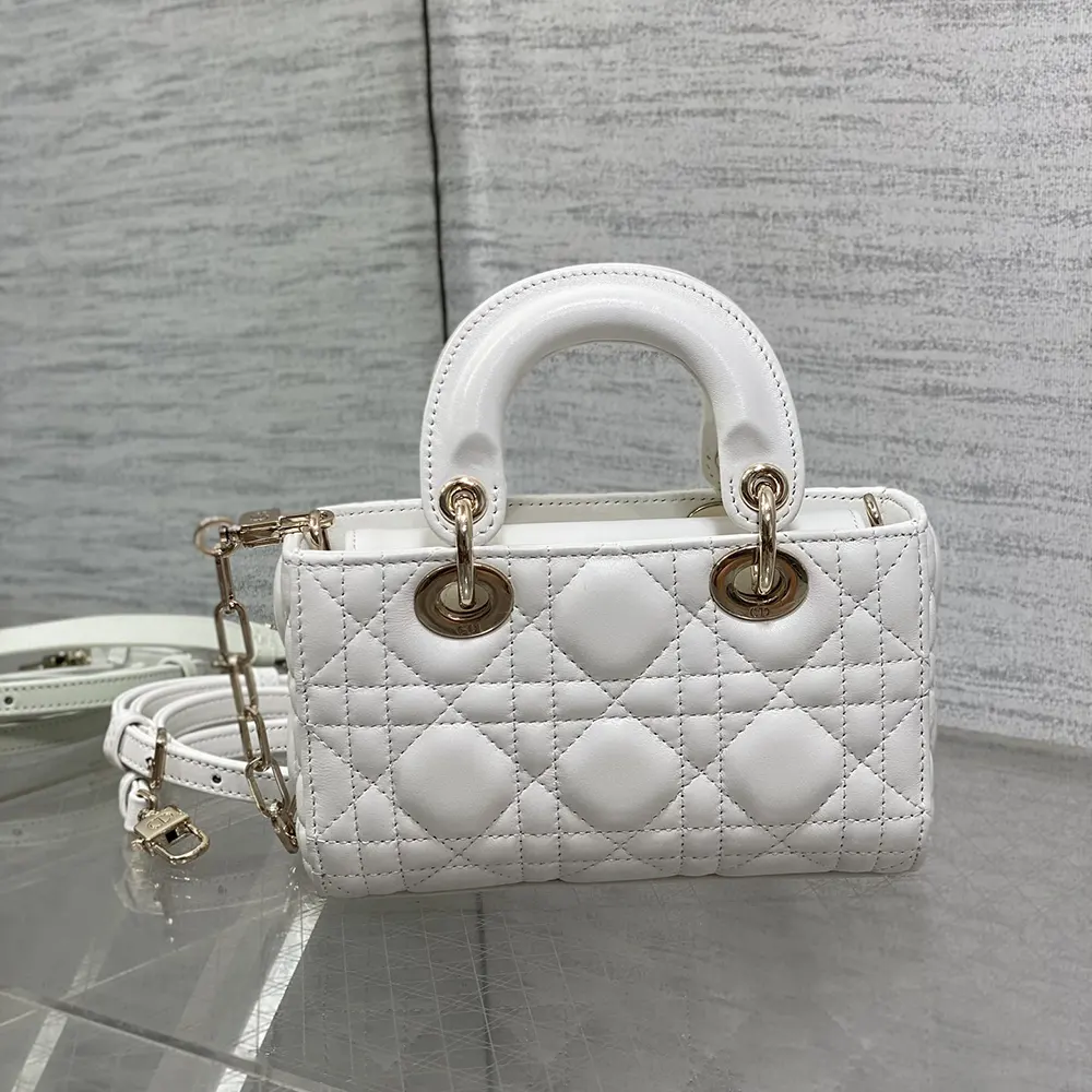 Dior Women Lady D-Joy Micro Bag Latte Cannage Lambskin S0910ONGE 4 Dior Women Lady D-Joy Micro Bag Latte Cannage Lambskin S0910ONGE - Image 4