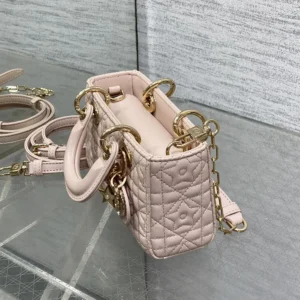 Dior Women Lady D-Joy Micro Bag Pink Cannage Lambskin with Star Motif