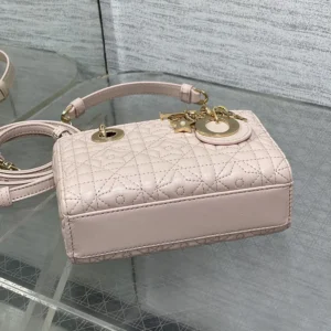 Dior Women Lady D-Joy Micro Bag Pink Cannage Lambskin with Star Motif