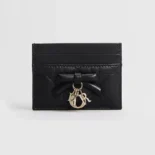 Dior Women Lady Dior Freesia Card Holder Black Cannage Lambskin S2604OUQA