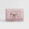 Dior Women Lady Dior Glycine Wallet Rose Tendre Cannage Lambskin S2607OUQA